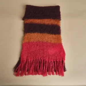 sciarpa in mohair a righe.