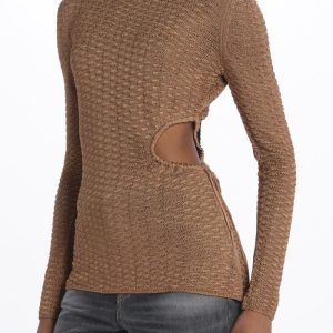 Top maglia con buco
